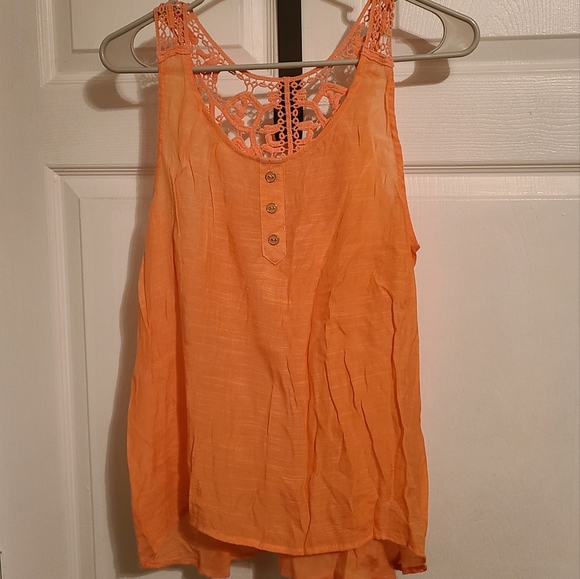 Woman's Mismook Blouse, Orange, Small - Picture 3 of 4